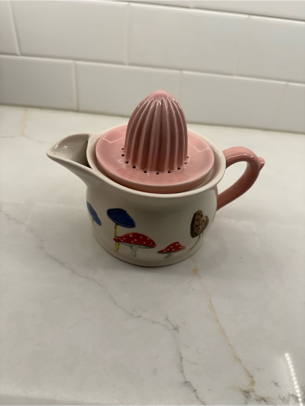 Ceramic juicer and pitcher, 22 oz